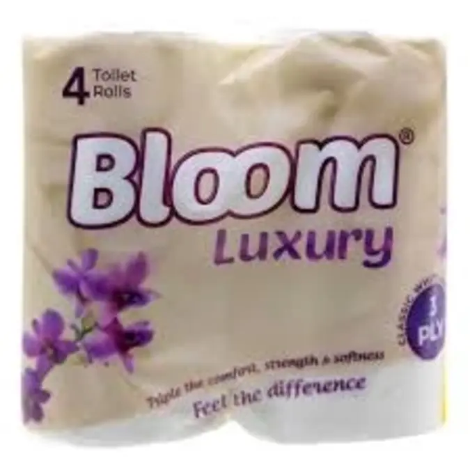 Bloom Luxury 3 Ply Tissue Paper 4 Pack